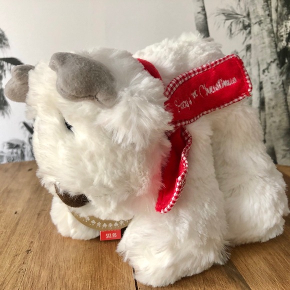 Hallmark BABY’S FIRST 1st CHRISTMAS Plush Toy Reindeer Stuffed Animal NWT - Picture 4 of 11